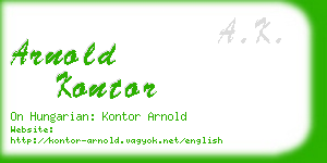 arnold kontor business card